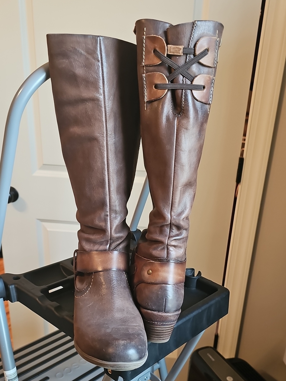 PIKOLINOS Brown Over-the-Knee Leather Boots